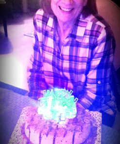 Dazzling Flashing Happy Birthday Cake Decoration - 3.25" x 4.75" (1 Count) - Perfect Celebration Centerpiece 29 81sW7yGwUoL