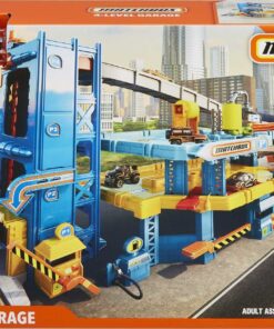 Matchbox Cars Playset, 4-Level Toy Garage & Tow Truck in 1:64 Scale, Kid-Powered Elevator, Car Repair Station & Spiral Ramp 26 81sWZdzjifL