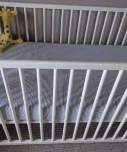 Burt's Bees Baby - Fitted Crib Sheet, Boys & Unisex 100% Organic Cotton Crib Sheet For Standard Crib and Toddler Mattresses (Heather Grey Thin Stripes) Heather Grey Stripes 29 81sWsE3JgHL