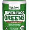 Organic Superfood Greens Powder - Cocoa Chocolate | Super Greens Fruit & Vegetable Supplement | Over 20 Greens, Fruits & Veggies, Fiber, Probiotics & Digestive Enzymes | 30 servings Superfood Cacao Greens Powder 72 81sXDP2f1JL