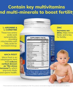 Conceive Plus Fertility Supplements for Men, Male Fertility Booster Prenatal – Optimal Sperm Count & Motility - Maca, L-Arginine, Zinc, Folate Folic Acid & Magnesium – 60 Vegetarian Soft Blue Capsules 24 81sXOUWvPAL 2