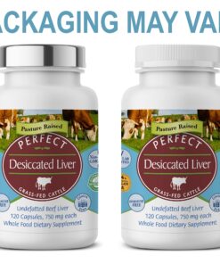Perfect Supplements – Perfect Desiccated Liver – 120 Capsules - Undefatted Beef Liver – Natural Source of Protein, Iron, Vitamins A & B 1 10 81sZ9iyccnL