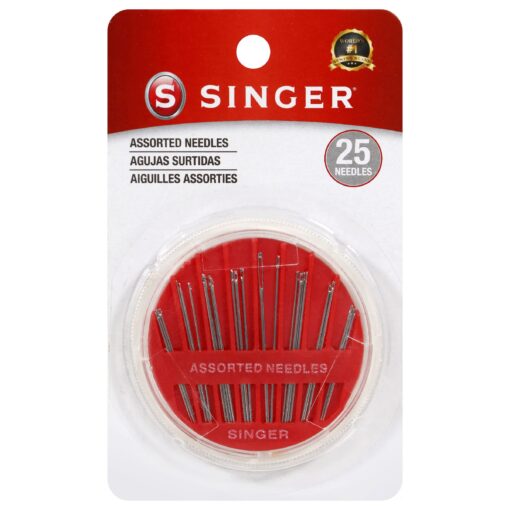 SINGER 00276 Assorted Hand Needles in Compact, 25-Count,Assorted 25/Pkg 1-Pack