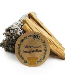 White Sage and Palo Santo Incense Set - Smudge Kit Refill for Altar Supplies, Meditation Tools, Home Fragrance, Smudging Ceremonies and Rituals Made by Alternative Imagination 17 81sabz OVtL