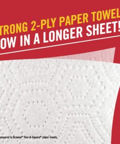 Brawny Tear-A-Square Paper Towels, 16 Double Rolls = 32 Regular Rolls, 3 Sheet Size Options, Quarter Size Sheets 26 81sb4LOco6L