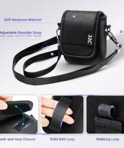 Powershot V10 Camera Case Pouch, Portable Carrying Case for Canon PowerShot V10 Camera, Canon V10 Protective Storage Belt Pouch Crossbody Bag with Shoulder Strap and Carabiner, Anti-Shock, Dust-Proof 7 81scM7xWrML