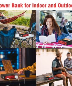 Portable Power Bank with AC Outlet, 83Wh/22500mAh 110V/85W Portable Laptop Charger Battery Bank, External Battery Pack Power Supply for Home Emergency Outage, Outdoor Camping RV Trip Adventure Red 50 81scaBNJbYL