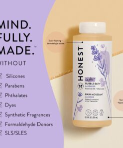 The Honest Company Foaming Bubble Bath | Gentle for Baby | Naturally Derived, Tear-free, Hypoallergenic | Lavender Calm, 12 fl oz 27 81scm5lKjsL
