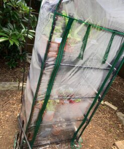 Gardman R687 4-Tier Mini Greenhouse, 27" Long x 18" Wide x 63" High,Black 57 81sdZH0QF L