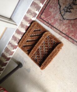 Rubber-Cal "Herringbone" Coir Boot Scraper Brush, 2.5 by 12 by 13-Inch (10-100-009), Tan 20 81sddozt3QL