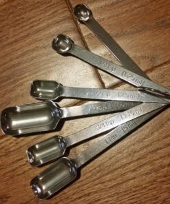 2lbDepot Measuring Spoons Set of 7 Includes Bonus Leveler, Premium, Rust Proof, Heavy Duty, Chrome Plated, Stainless Steel Metal, Narrow, Long Handle Design fits into Spice Jars Stainless Steel Set of 7 (Includes Leveler) 35 81sdi7IWL
