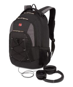 SwissGear 1186 Bungee Backpack, Black/Grey, 17-Inch 13 81sdoPdWSTL
