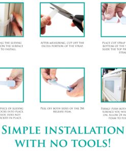 Baby Safety Locks | Child Proof Cabinets, Drawers, Appliances, Toilet Seat, Fridge and Oven | Tools Not Required | Uses 3M Adhesive with Adjustable Strap and Latch System (6-Pack, Brown) 33 81sfFp0WxL