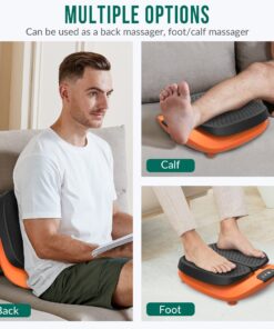 Snailax Vibration Foot Massager with Heat, App Control, Adjustable Vibration Electric Foot Massager Machine for Circulation, Plantar Fasciitis, Pain Relief, Remote Control Black and Orange 21 81sgJ3pxXvL