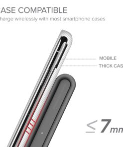 iOttie Ion Wireless Fast Charging Stand, Qi-Certified Charger 7.5W for IPhone XS Max R 8 Plus 10W for Samsung S9 Note 9, Includes USB C Cable & AC Adapter, Ash 30 81siJ AQYAL