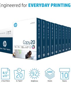 HP Papers 8.5 x 11 Paper Copy 20 lb 10 Reams - 5,000 Sheets 92 Bright FSC Certified 200230C 10 Ream | 5000 Sheets 7 81siUC0TgL