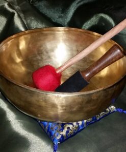 10" Large Master Healing Hand hammered Tibetan Singing Bowl ~ Great for Meditation, Yoga, Sound Bath, Mindfulness, Relaxation ~ Cushion, Wooden Mallet & Drumstick Included 23 81sjYb4uh6L