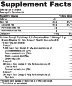 Puritan's Pride Triple Omega 3-6-9 Fish, Flax and Borage, supports healthy joints Yellow 240 Count (Pack of 1) 28 81sk9nLTySL
