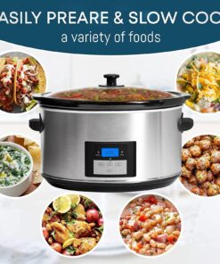 Alternative view of 8.5-Quart Digital Programmable Slow Cooker - Adjustable Temp, Entrees, Stews & Dips