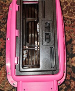 Petmate Two Door Pet Kennel for Pets up to 15 Pounds, Pink/Black, 19" Long, Made in USA Two-door 19.0"L x 13.0"W x 10.0"H 37 81smBI6jI6L