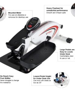 Alternative view of FitDesk Under Desk Bike Pedal Machine with Magnetic Resistance for Quiet, Fluid Motion - Adjustable Tension with Digital Performance Meter UnderDesk Elliptical Trainer