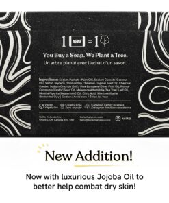 Keika Charcoal Black Soap Bar for Eczema, Psoriasis, Face, Body, Men Women Teens with Oily Skin, 5 oz. 5 Ounce (Pack of 1) 24 81snPqfwGrL