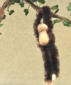 Fuzzy Friends 1 Each Burnt Orange, Blonde, Cream and Dark Brown Fuzzy Friends Plush Monkey with Velcro Hands Furry Stuffed Animal, Set of 4 Multicolored 19 81so7hH0UFL