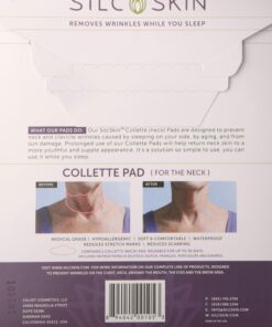 Silc Skin Collette Pad to Help with Neck & Collarbone Wrinkles from Sun, Aging, Side Sleeping, Reusable Self Adhesive Medical Grade Silicone, 1 Pad 9 81soHf68EKL