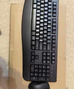 Wireless Keyboard and Mouse Combo, Full-Sized 2.4GHz Wireless Keyboard with Comfortable Palm Rest and Optical Wireless Mouse for Windows, Mac OS PC/Desktops/Computer/Laptops Black 44 81spe6cY6dL