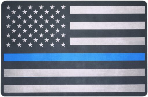 Raiseek Thin Blue Line Flag Gun Mat Gun Cleaning Mat of USA 11"x17"