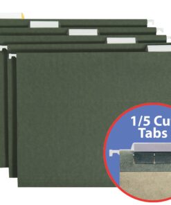 Smead Standard Hanging File Folders, 50 Count, Standard Green, 1/5-Cut Adjustable Tabs, Letter Size (64029) 50 Pack File Folder 7 81srnPrgI8L