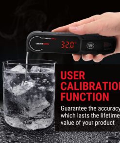 ThermoPro Lightning 1-Second Instant Read Meat Thermometer, Calibratable Kitchen Food Thermometer with Ambidextrous Display, Waterproof Cooking Thermometer for Oil Deep Fry Smoker BBQ Grill 25 81ssR2OFIL