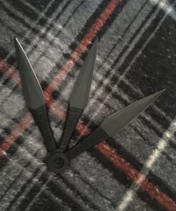 Ace Martial Arts Supply Ninja Stealth Black Throwing Knives with Nylon Case (Set of 3) Kunai 26 81su83efY4L