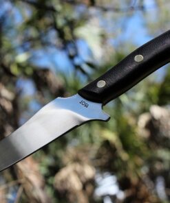 Old Timer 15OT Deerslayer 10.5in High Carbon S.S. Full Tang Fixed Blade Knife with 5.6in Clip Point Blade, Black Sawcut Handle, and Leather Belt Sheath for Hunting, Camping, Skinning, EDC, and Outdoor 15OT Deerslayer (Box) 18 81suI5FvGZL