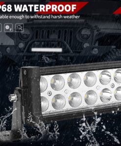 YITAMOTOR 22 Inch Light Bar Offroad Spot Flood Combo Led Bar Waterproof Dual Row LED Work Light with Wiring Harness compatible for Truck, 4X4, ATV, Boat, Jeep, LED Light Bar 120W White 28 81suJ4Kd1UL