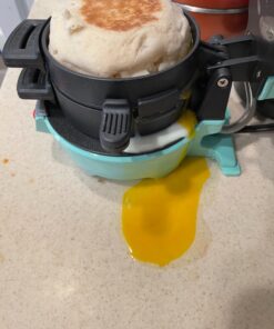 Hamilton Beach Breakfast Sandwich Maker with Egg Cooker Ring, Customize Ingredients, Perfect for English Muffins, Croissants, Mini Waffles, Perfect White Elephant Gifts, Mint (25482) Single 39 81sufdiAYJL
