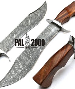 PAL 2000 KNIVES Handmade gladius forged - Damascus steel fixed blade - Hunting Viking - Knife With Leather Sheath (9291) 10 81suzhskzgL