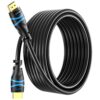 BlueRigger 4K HDMI Cable 50FT (4K 30Hz, HDR10, in-Wall CL3 Rated, High Speed, HDCP2.2, eARC) - Long HDMI Cable Compatible with Home Theatre, HDTV, Gaming Consoles, Streaming Devices 1 45 81svoVmxLL