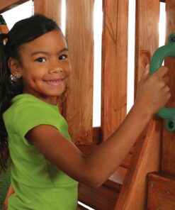 Alternative view of Swing-N-Slide WS 4410 Plastic Safety Handles with Mounting Hardware for Swing Sets, Playhouses, Play Towers and Wooden Playsets, Green