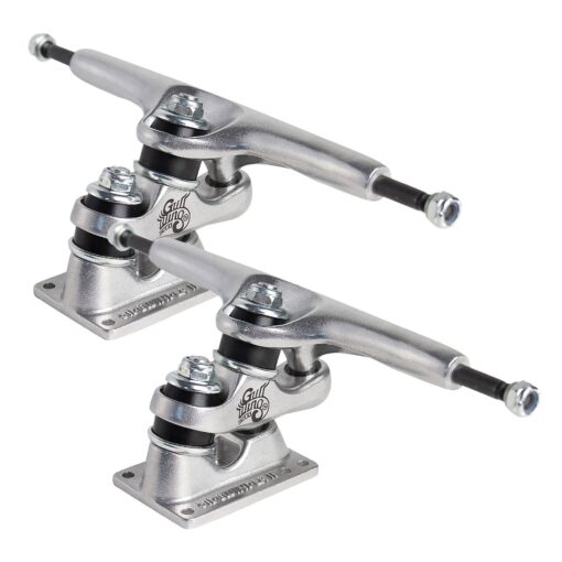 Gullwing Sidewinder II Longboard/Skateboard Trucks Set of 2 Silver 159mm Hanger / 9" Axle