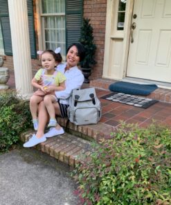 VS VOGSHOW Diaper Bag Backpack, Multifunction Stylish Travel Baby Bag Backpack with Crossbody Strap, Maternity Nappy Bag Gray 100 81sxVeYKqIL