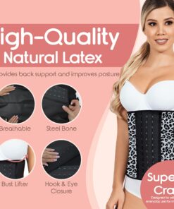 Lady Slim Fajas Colombianas Reductoras Y Moldeadoras para Mujer Underbust Latex Waist Trainer Hourglass Body Shaper for Women Blue Small 36 81sygXWf7wL