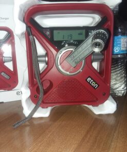 Eton - American Red Cross FRX3+ Emergency NOAA Weather Radio, Red, Digital Display, Hand Turbine, Solar Power, Red LED Flashing Beacon, 7 NOAA/Environment Canada Weather Bands, Phone Charger FRX3+ 34 81syqb0V6AL