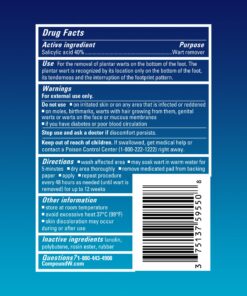 Compound W Maximum Strength One Step Plantar Wart Remover Foot Pads, 20 CT, 2 Pack 14 81syuse7brL 1