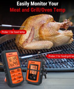 ThermoPro TP08 500FT Wireless Meat Thermometer for Grilling Smoker BBQ Grill Oven Thermometer with Dual Probe Kitchen Cooking Food Thermometer 31 81szTVbvekL
