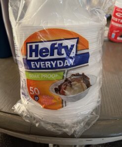 Hefty Everyday Soak-Proof Foam Bowls, 12 Ounce, 50 Count Classic 17 81t0CSt9PL