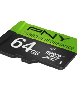 PNY U3 Turbo Performance 64GB High Speed MicroSDXC Class 10 UHS-I, up to 90MB/sec Flash Card (P-SDUX64U390G-GE) 64 GB 18 81t0NEaihNL