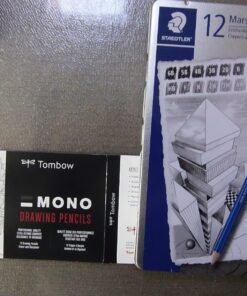 Tombow 51523 MONO Drawing Pencil Set, Assorted Degrees, 12-Pack. Professional Quality Graphite Pencil Set with Eraser and Sharpener 48 81t1Jzof8RL