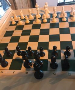 WE Games Best Value Tournament Chess Set - Staunton Chess Pieces and Green Roll-Up Vinyl Chess Board 1 37 81t1u1WruxL