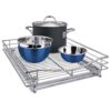 LYNK PROFESSIONAL® Pull Out Cabinet Organizer, 17"W x 21"D - Slide Out Drawers for Kitchen Cabinets - Sliding Pantry Shelves - Roll Out Shelf Storage for Pots, Pans - Lifetime Limited Warranty, Chrome 17" W x 21" D 17x21 Chrome 16 81t28LgC8OL 1